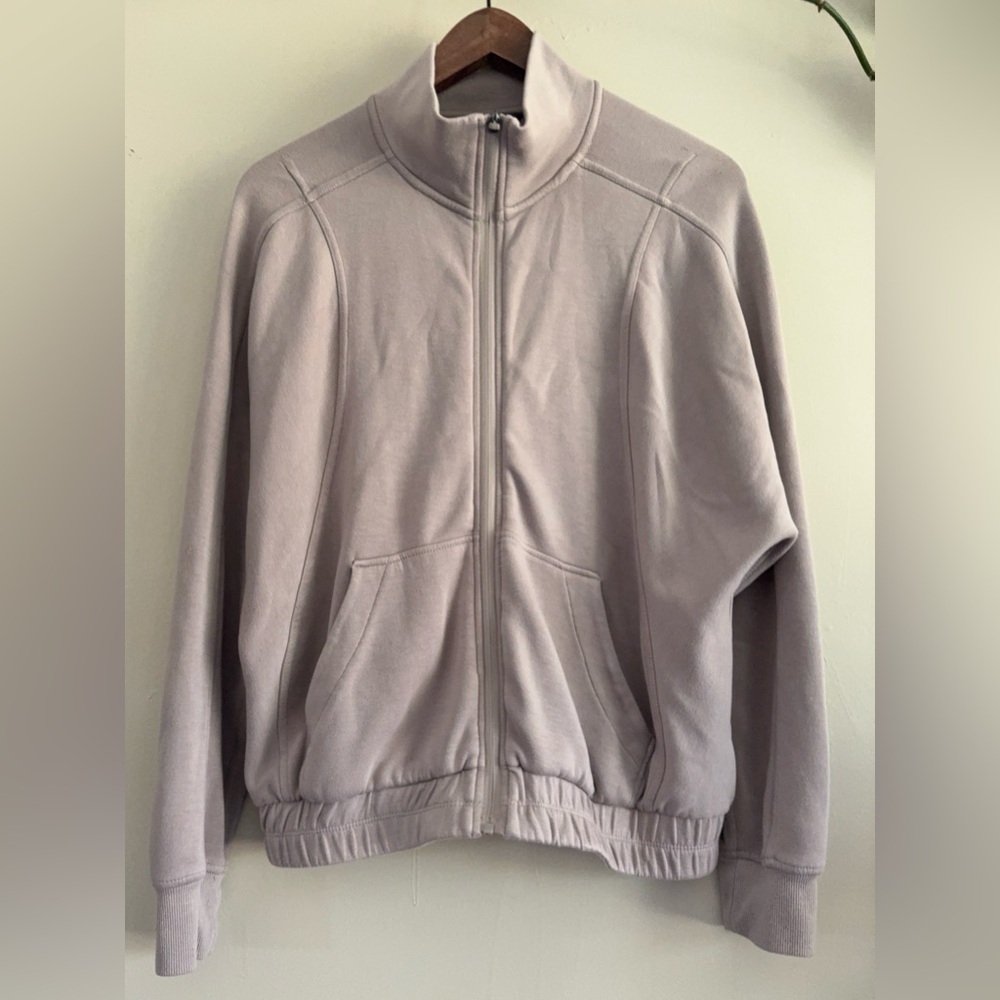 Danskin Light Taupe Zip-Up Jacket size medium - Picture 1 of 10